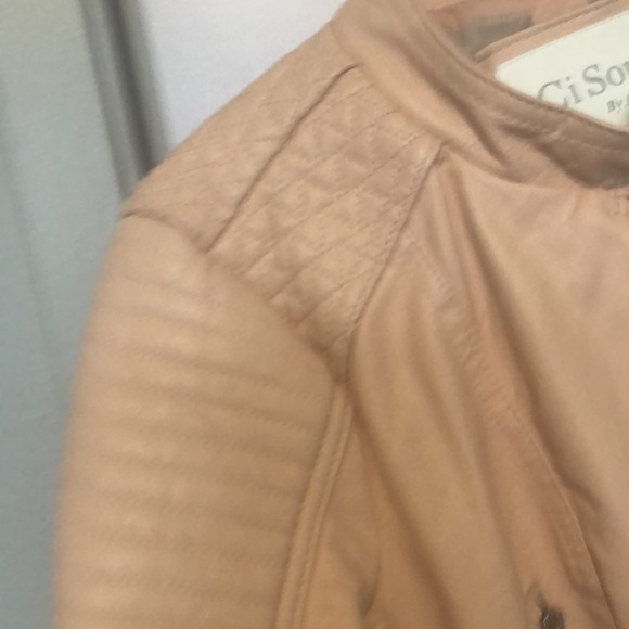 Pink leather jacket - Picture 2 of 5